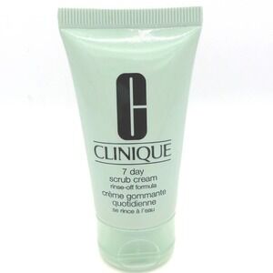 Clinique 7 Day Scrub Cream Rinse Off Facial Exfoliator 1 oz 30ml Travel Size New